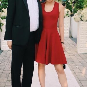 ALAÏA Fit and Flare A-Line Scoopneck Knit Dress